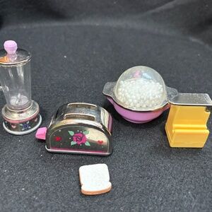 1996 OSFT Barbie Appliances Toaster, Popcorn Popper, Blender & Can Opener